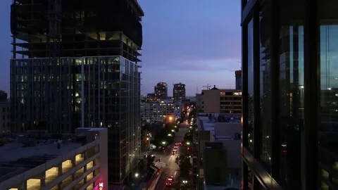 Night building time-lapse  Stock Footage 79938041