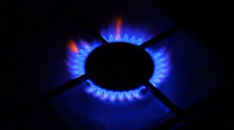 Night burning fire on a white tile for cooking Stock Footage 67988807