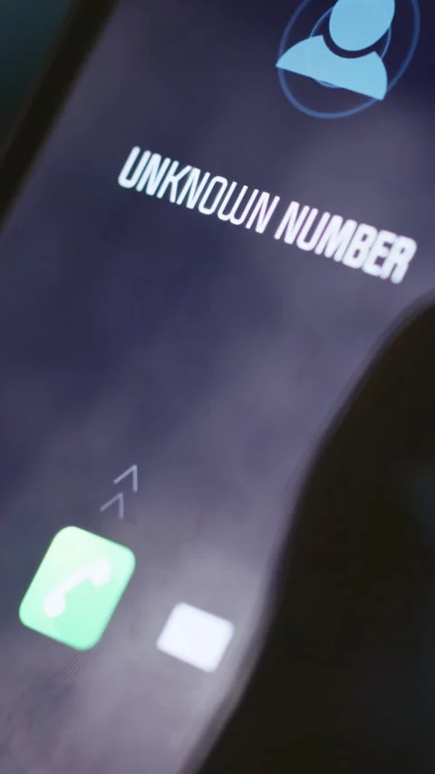 Night, calling or hands with phone screen for answer, unknown number or phishing Stock Footage 333674149