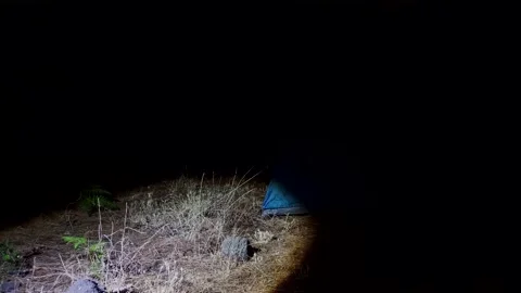 Night Camping Caldera De Taburiente National Park La Palma Canary Islands Spain Stock-Footage 130915096