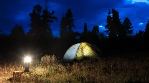 Night Camping Stock Photos