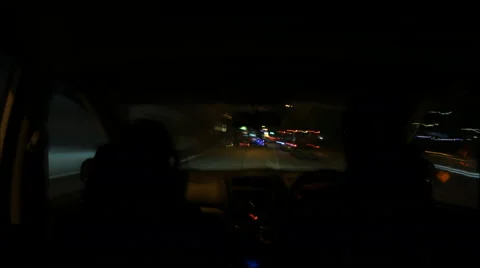 The night car drive time lapse Stock Footage 68161798