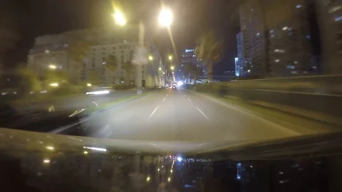 Night car hyperlapse gopro Stock Footage 90903368