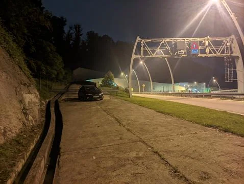 NIGHT. CAR Stock Photos