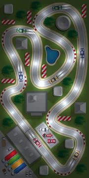Night car race. Stock Illustration
