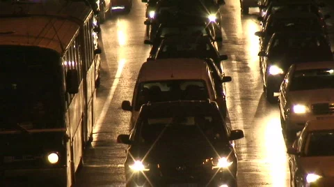 Night car traffic  Stock Footage 305799
