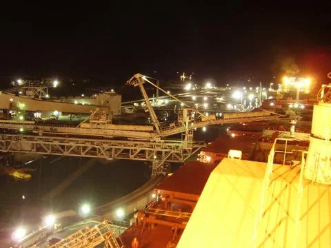 Night Cargo Container Stock Photos