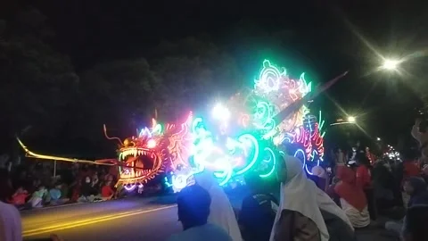 Night carnival Video stock 205770334