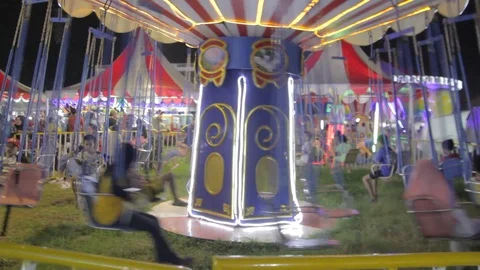 Night Carousel Stock Footage 109590850