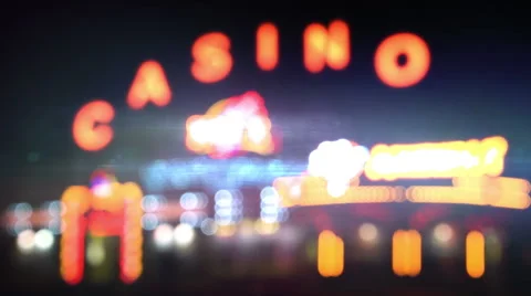 Night casino lights loop Stock Footage 40734933