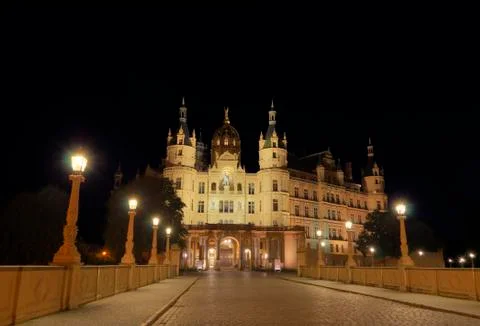 Night castle Stock Photos