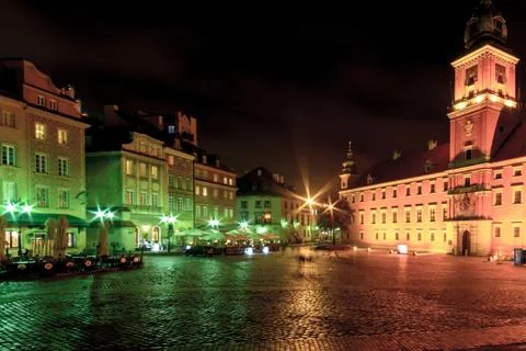 Night at Castle Square Stock Photos