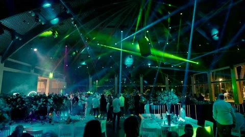 Night celebration in an event hall Stock Footage 220127295