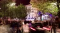 night Christmas holiday at constitution square in downtown Athens Greece HD Footage