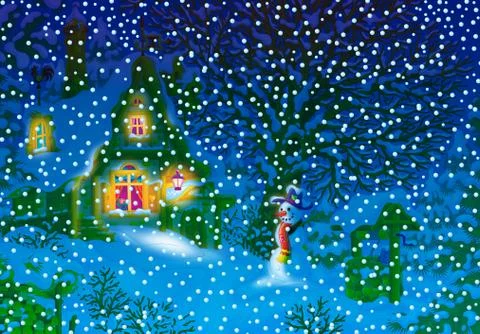 Night before Christmas Stock Illustration