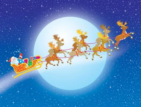 Night before Christmas Stock Illustration