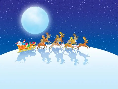 Night before Christmas Stock Illustration