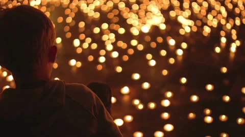 Night of Churches, with kid in the frame Stock Footage 38670319
