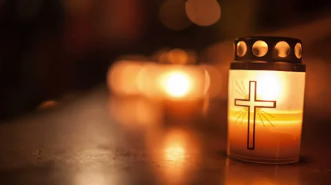 Night of Churches, with people walking in the background Stock Footage 38670264