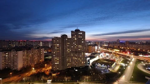 Night city 4k timelapse Stock Footage 126509562