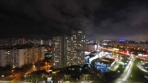 Night city 4k timelapse Stock Footage 128915542