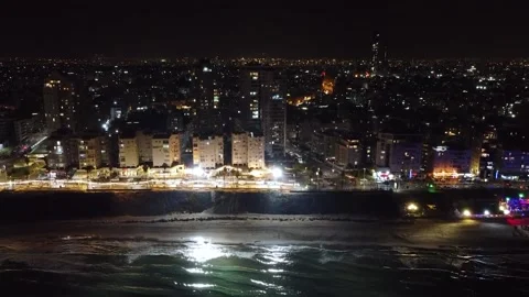 Night city from above 動画素材 199792777