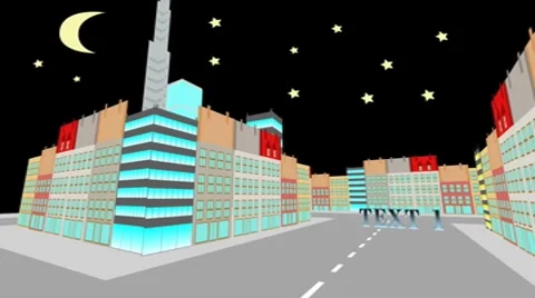 Night in the city Stock After Effects