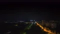 The night city against the cloud stream with lightning background 4k or 4k+ Resolution