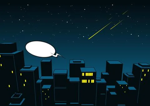 Night City Background Stock Illustration