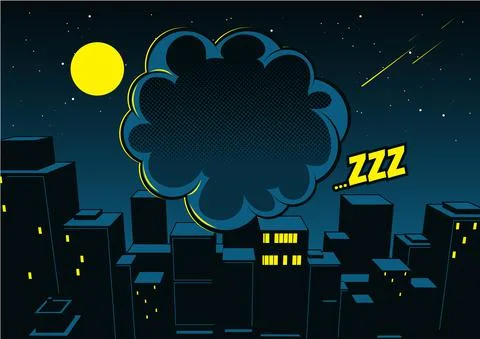 Night City Background Stock Illustration