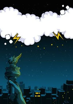 Night City Background Stock Illustration