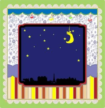 Night in the city background vector Stock Illustration