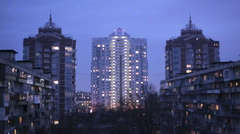 The night in the city Stock Footage 2589679