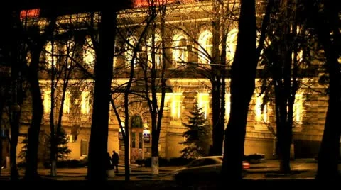 Night city Stock Footage 10686432