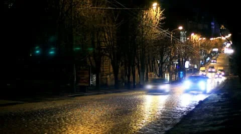 Night city Stock Footage 10686611