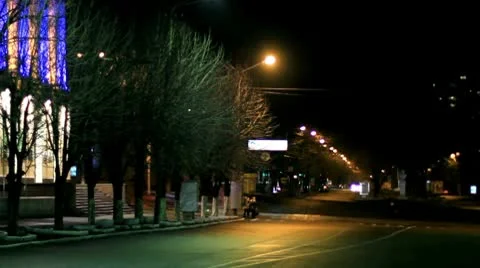 Night city Stock Footage 10686645