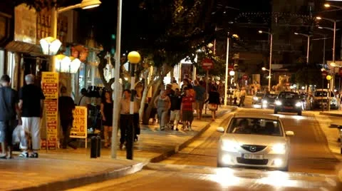 Night city Stock Footage 12690640