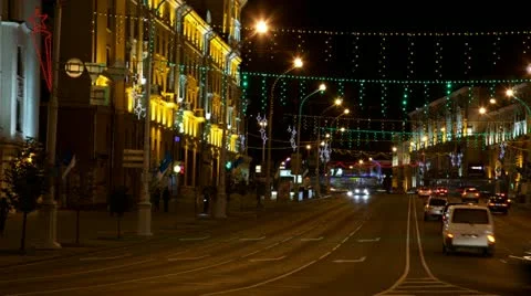 Night city Video stock 12700136