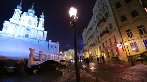 Night city Stock Footage 18156496