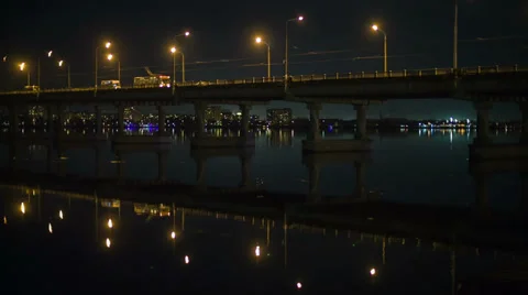 Night city Stock Footage 34218563