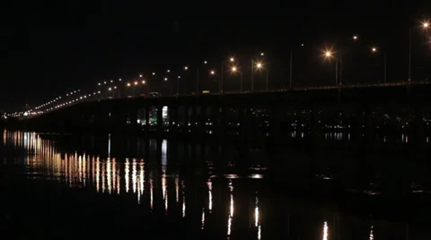 Night city Stock Footage 34219589