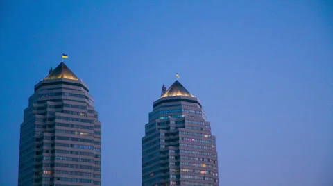 Night city Stock Footage 37085567