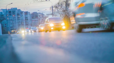 Night city Stock Footage 37085619