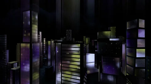 Night city Video stock 38124858