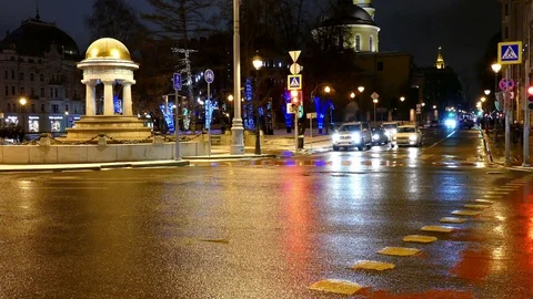 Night city 動画素材 76195265