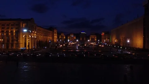 Night city Stock Footage