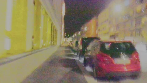 Night city hyper lapse. Dynamic speed slide show movement. Stock Footage 116610932