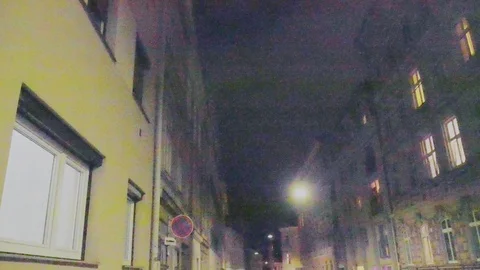 Night city hyper lapse. Dynamic speed slide show movement. Stock Footage 116790625