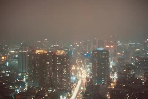 Night, city, illumination. Stock Photos