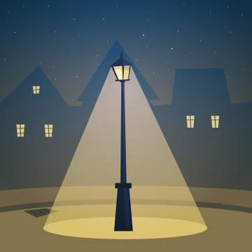 Night in the City Stock Illustration